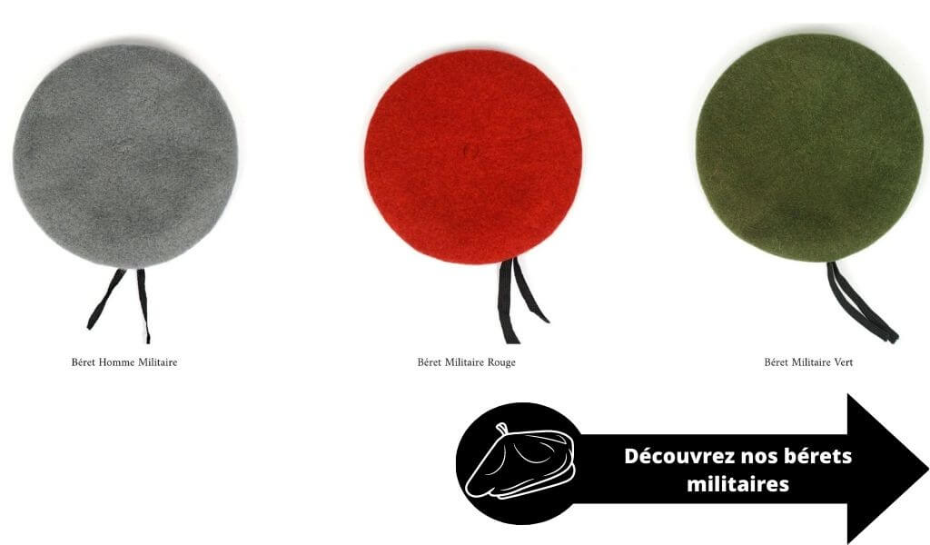 Bérets militaires vert et rouge