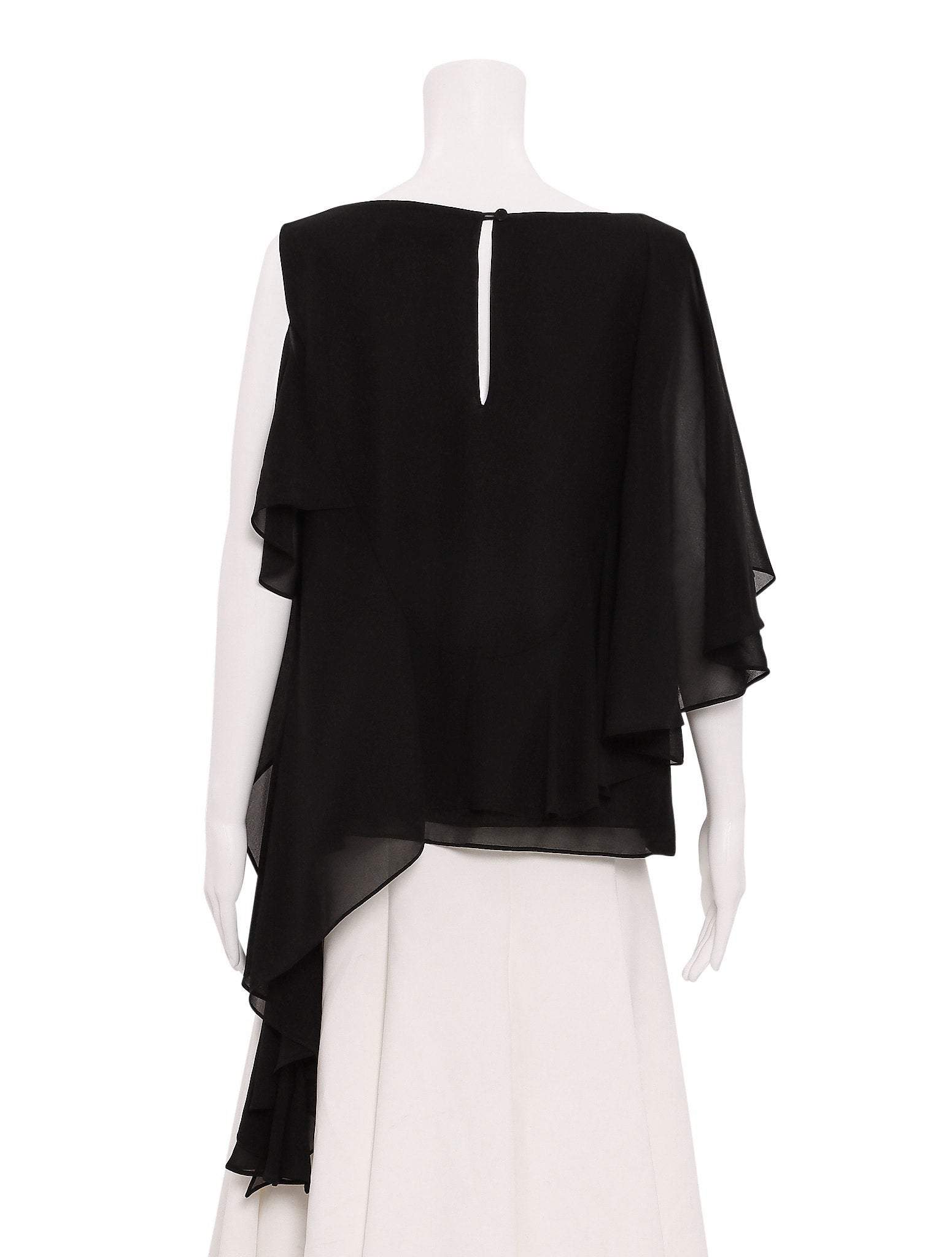 Carla Zampatti Black Asymmetrical Blouse – The Turn