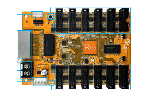 HUIDU HD-R612 LED شاشة الجدار بطاقة استقبال ملونة كاملة