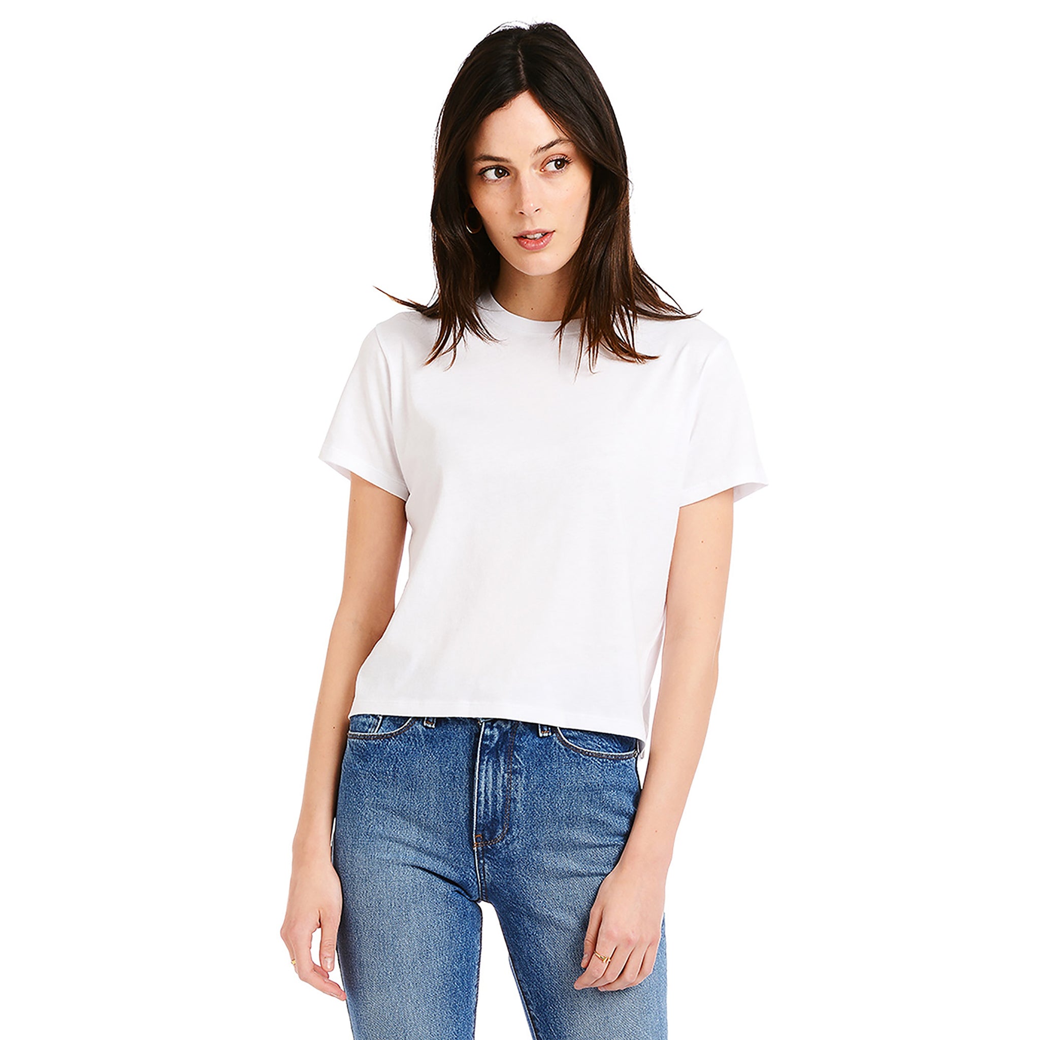 Women's Boxy Semi-Crop Noble Tee - Mott & Bow