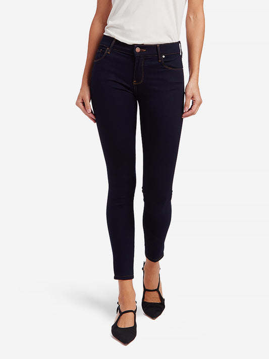 Mid Rise Skinny Jeans for Women - Mott & Bow