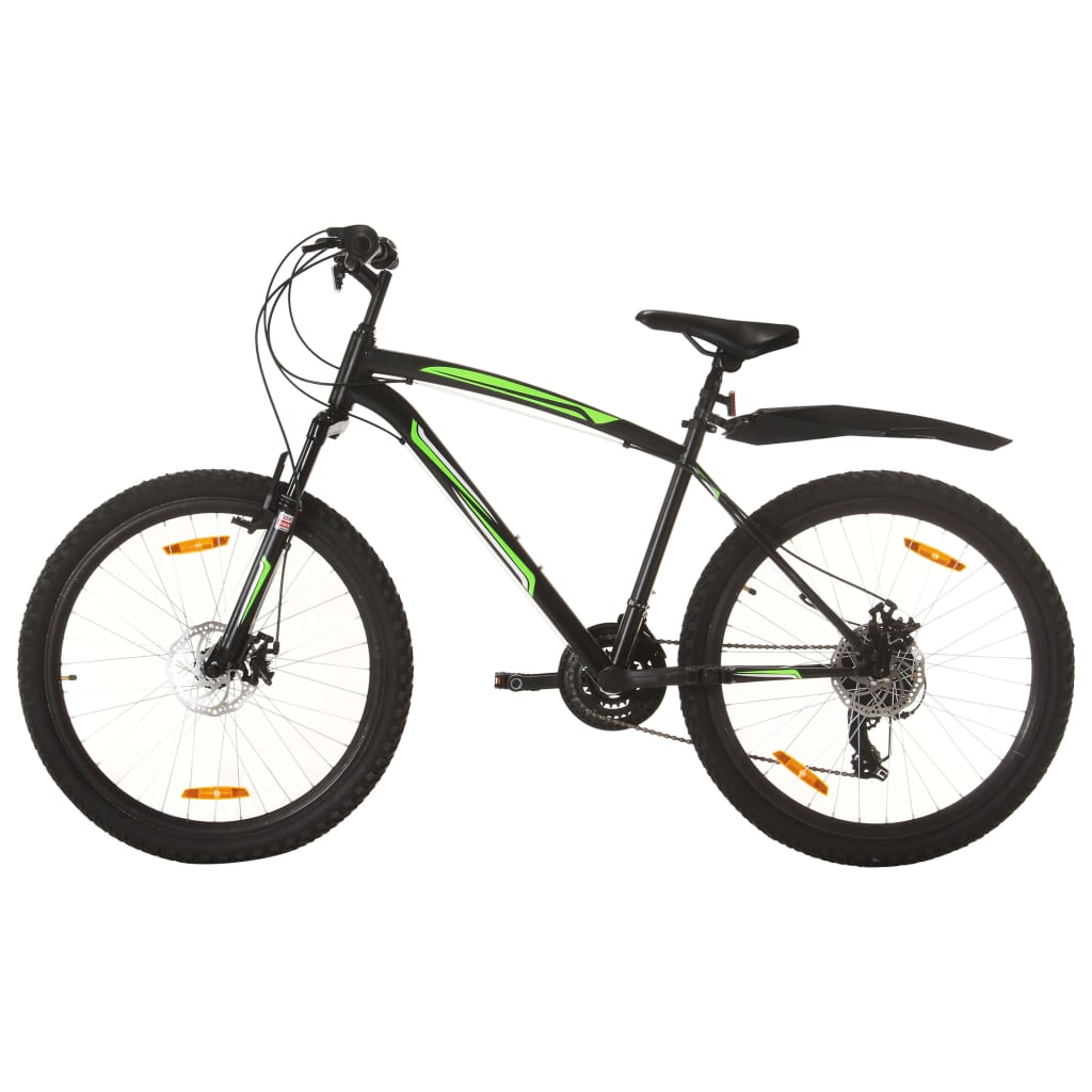 Mountainbike 21 Gang 26 Zoll Rad 42 cm Schwarz