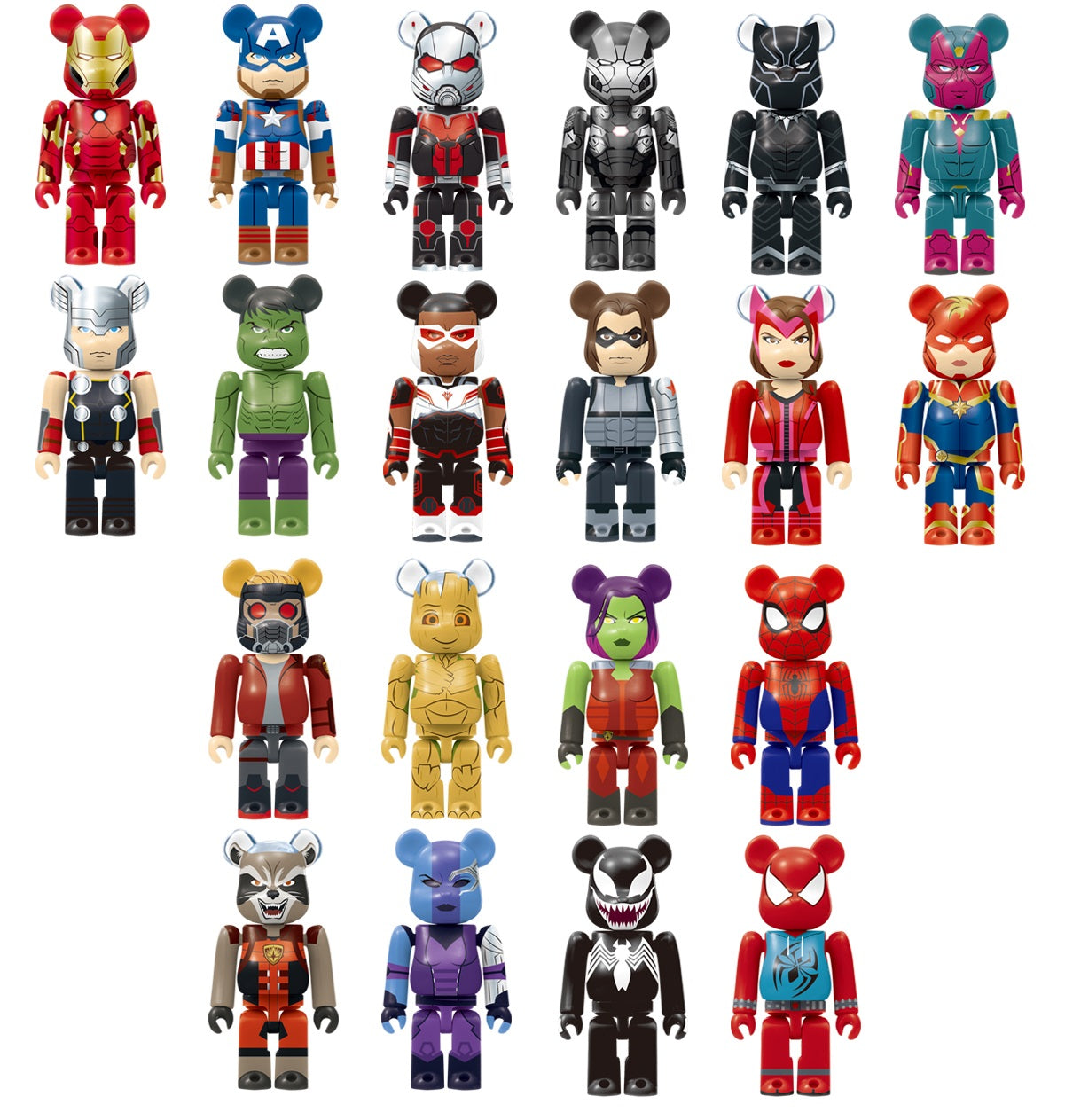 ハッピーくじ Marvel BE@RBRICK 1-20 ベアブリック賞 3組