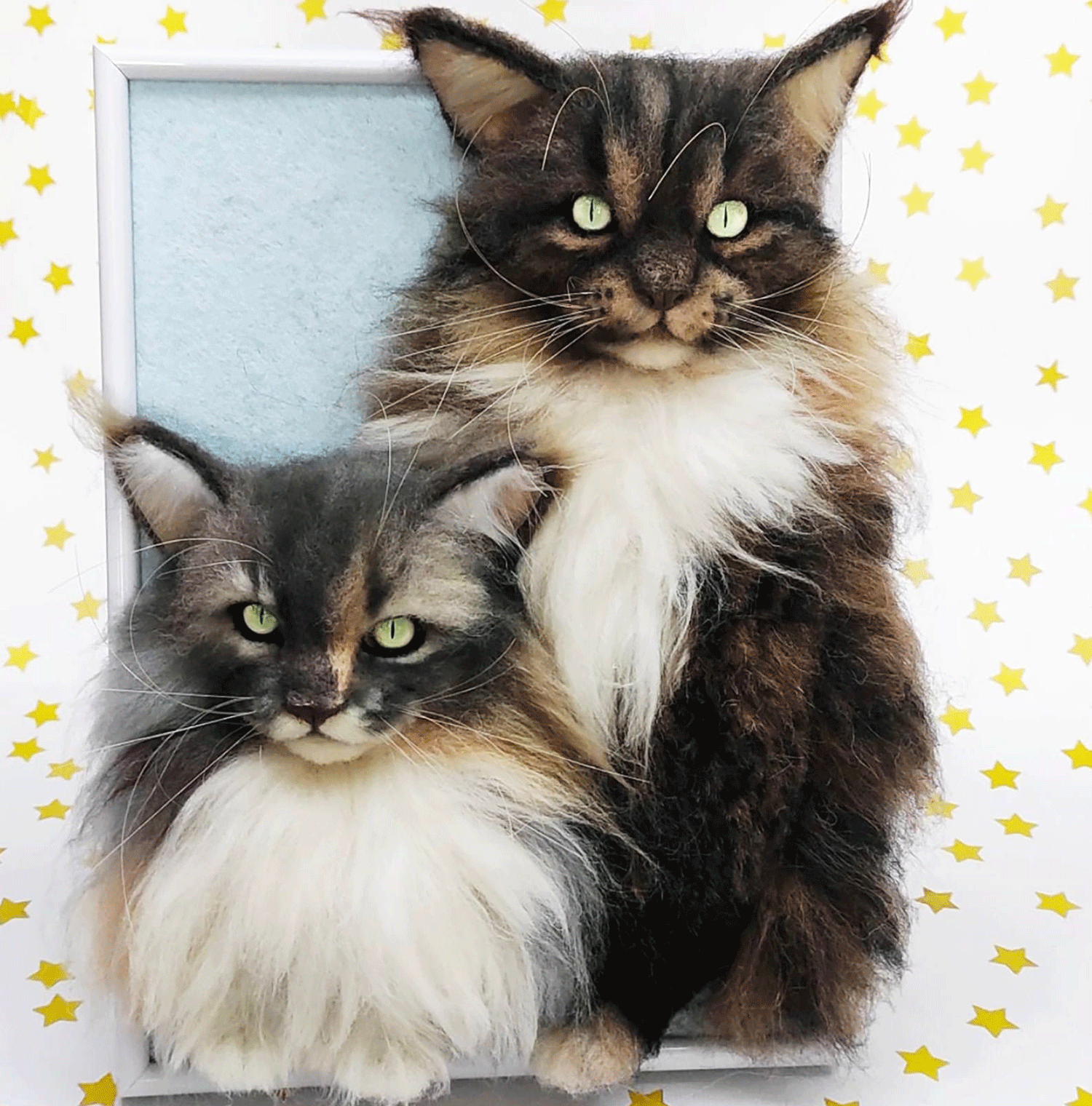 Vertical Cat Portrait - Two Cats