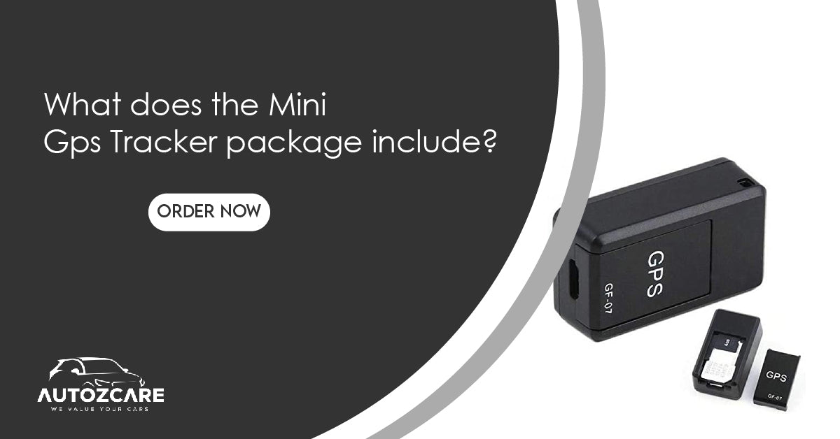 What does the Mini GPS Tracker package include?