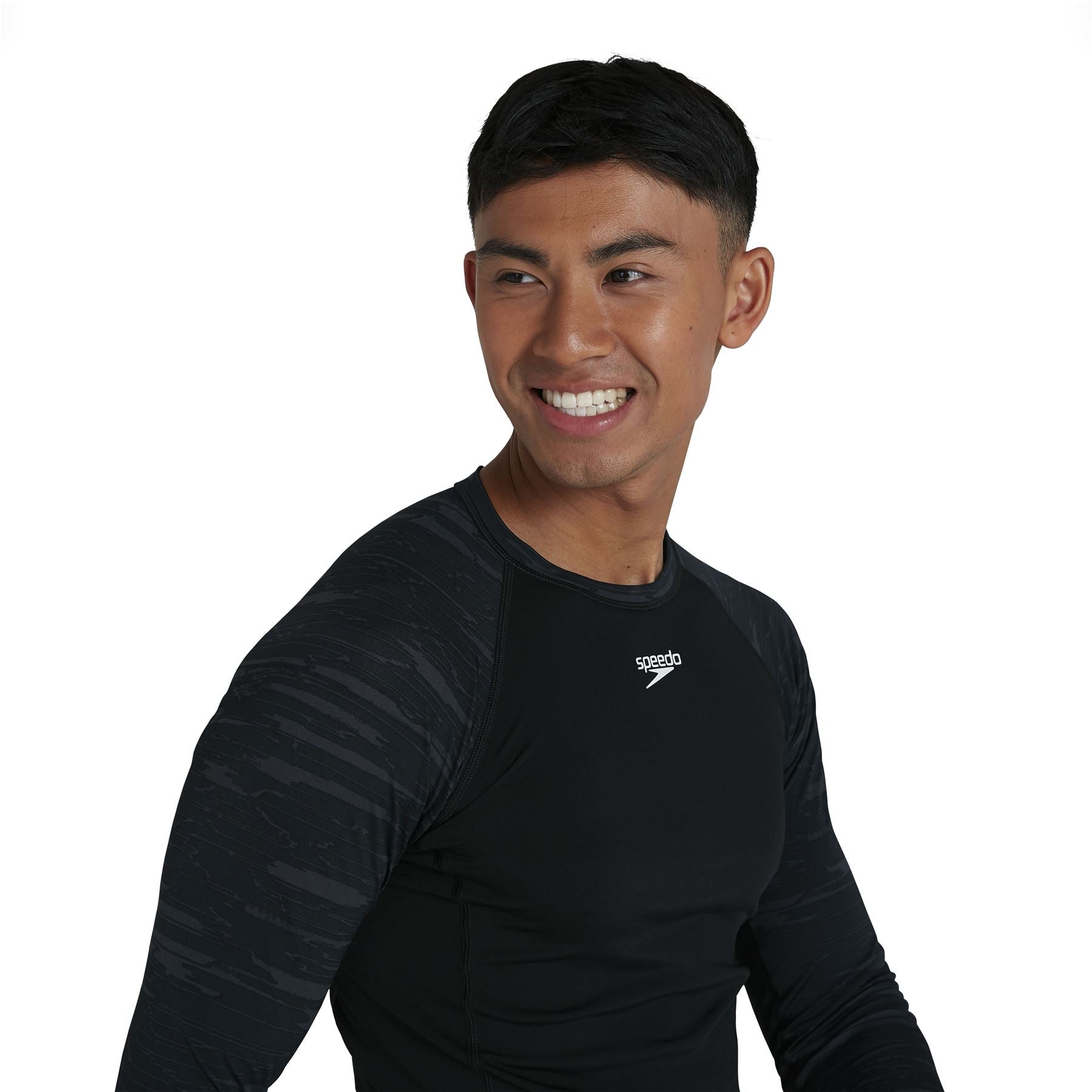 SPEEDO / CLANE W FACE RASH GUARD SHIRT-