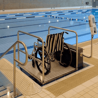 Glacier Battery-Powered ADA Compliant Platform Pool Lift by Spectrum Aquatics