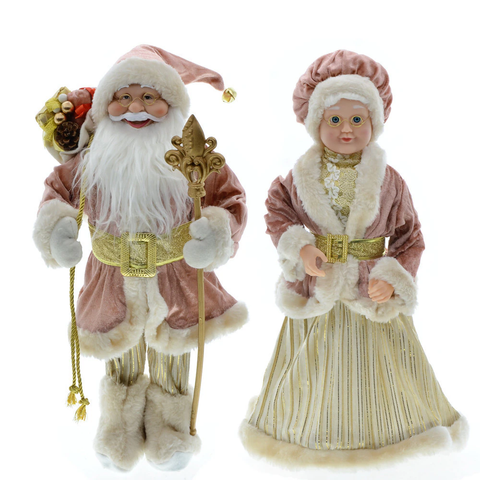 45cm 2023 Decoração de Natal Grande Boneca de Papai Noel Vovô e Vovó Ano Novo Decoração