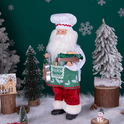 Papai Noel Gourmet Confeiteiro 41cm vermelho memórias de confeitaria, papai Noel