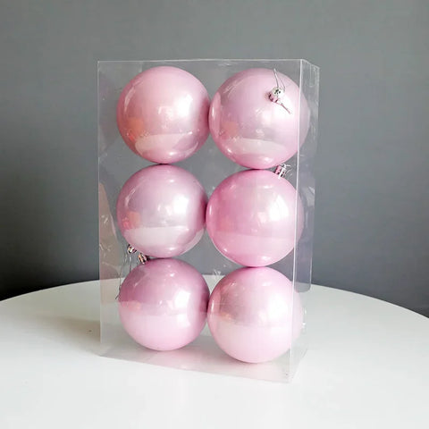 Enfeites grandes de bolas de Natal de 10 cm, 6 peças, enfeites de Natal grandes