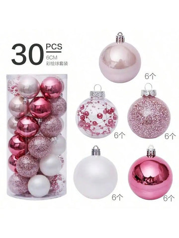 Bola De Natal 6 cm Para Pendurar Na Árvore decoração de natal conjunto de plástico galvanizado bola