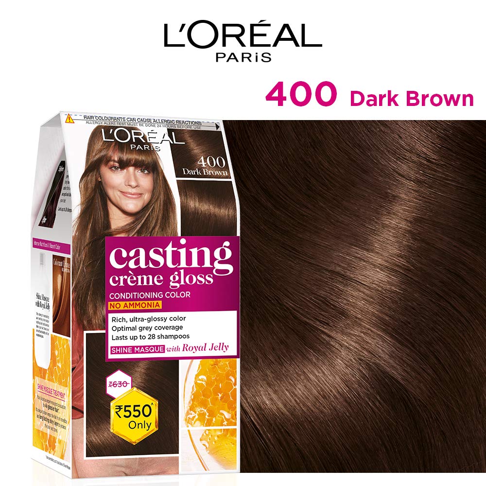 LOreal Paris Casting Creme Gloss Ammonia Free Hair Colour Mahogany 550  875 g  72 ml  JioMart