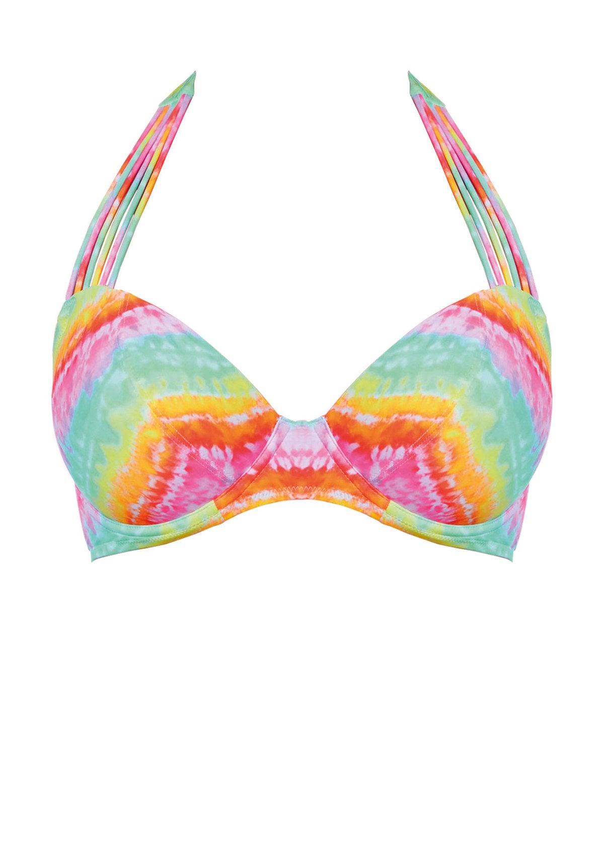 High Tide Banded Halter Bikini Top - Sunset – Leia Lingerie