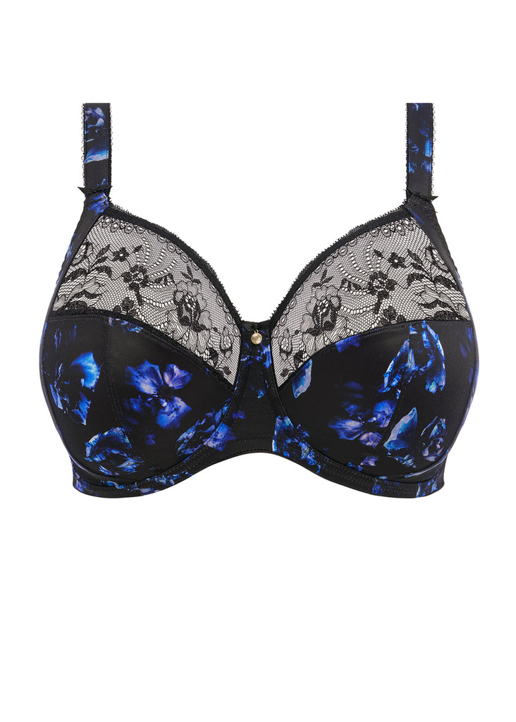 Aria Leya - Blue Moon Glow Satin Balcony Bra - Satin Blue – bare essentials