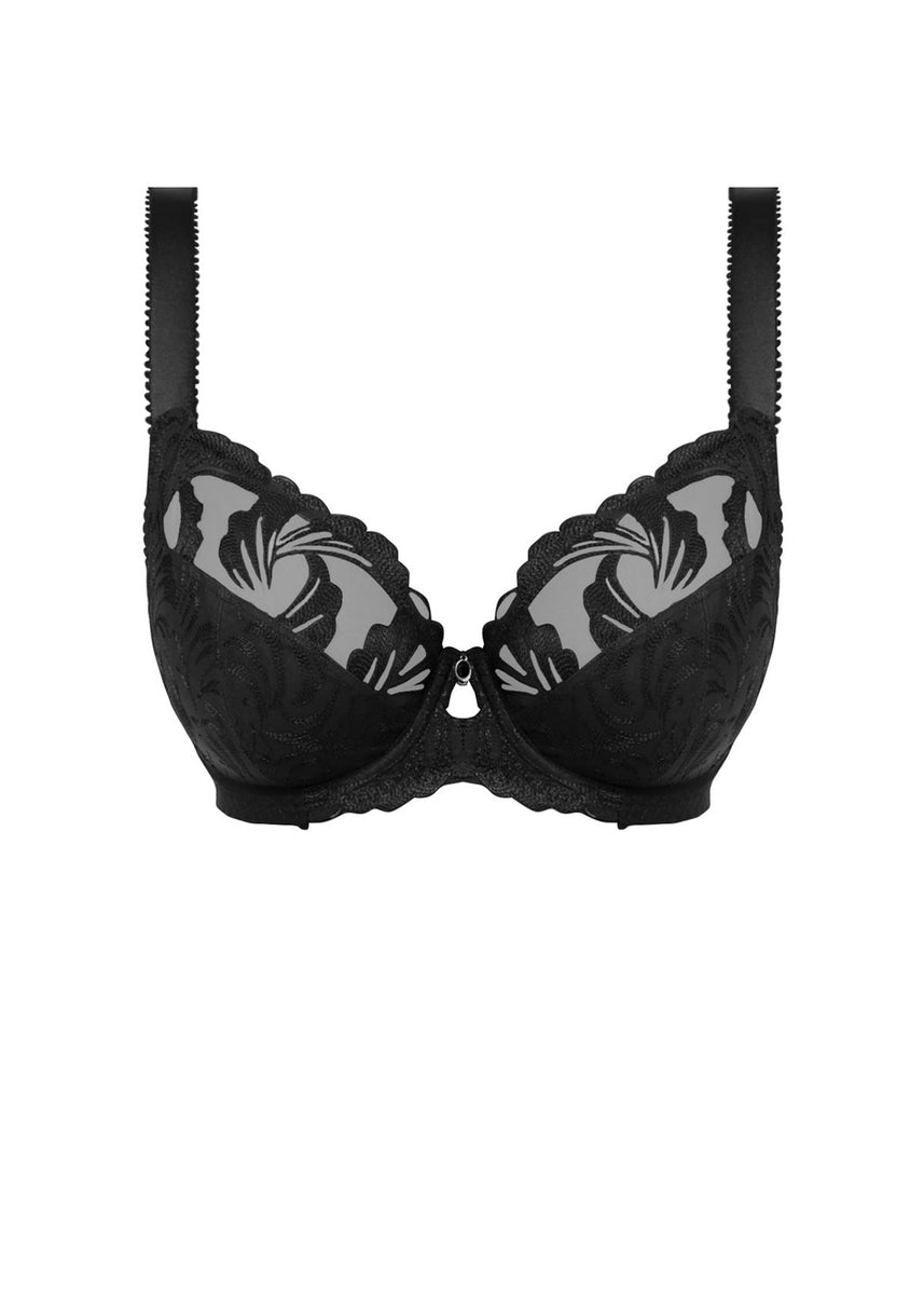 Anoushka Side Support Plunge Bra - Black – Leia Lingerie