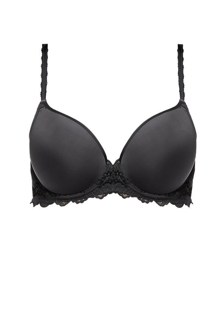 Lace Perfection Charcoal Plunge Bra from Wacoal