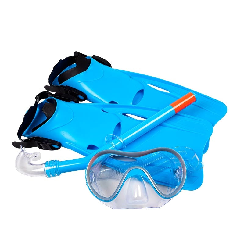 Dykkermaske og snorkelsett - Junior - Blå