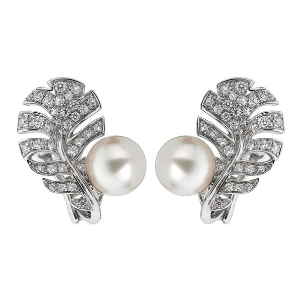 CHANEL Earrings Coco Mark Metal Pearl Gold Off WhitLadies CCLogo RoundLogo  Round