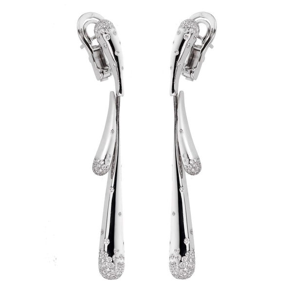 Louis Vuitton Diamond White Gold Hoop Earrings – Opulent Jewelers