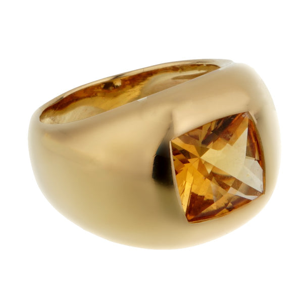 Christian Dior Unisex Diamonds Citrine Ring