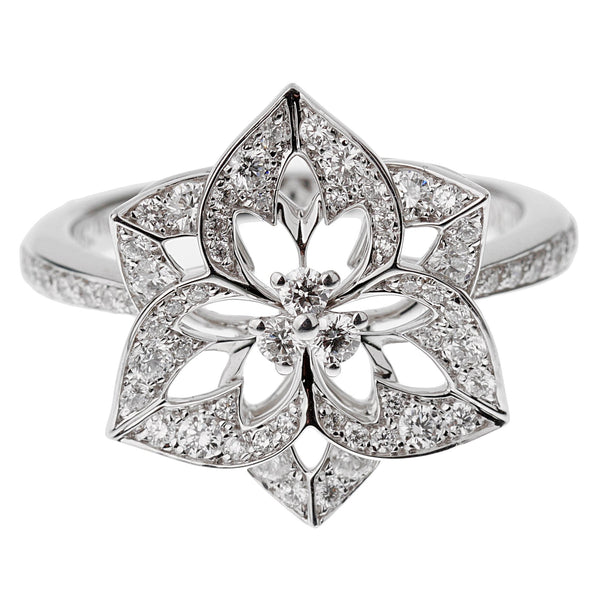 Louis Vuitton Petite Fleur 18kt White Gold And Diamond Ring With