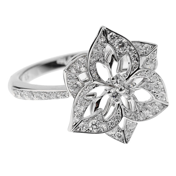 Louis Vuitton Flower Diamond White Gold Cocktail Ring – Opulent Jewelers