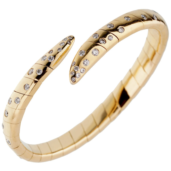 Louis Vuitton Diamond Gold Bangle Bracelet – Opulent Jewelers