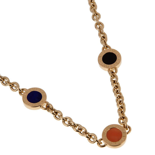 Bulgari Bulgari Lapis Coral Onyx Vintage Yellow Gold Necklace – Opulent  Jewelers