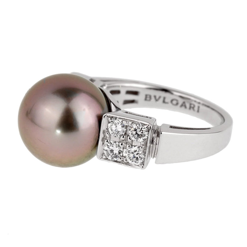 Bulgari Lucea Pearl Diamond Ring – Opulent Jewelers