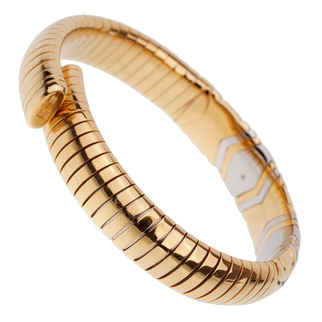 Bulgari Parentesi 18k Yellow Gold Cuff Bangle Bracelet – Opulent Jewelers