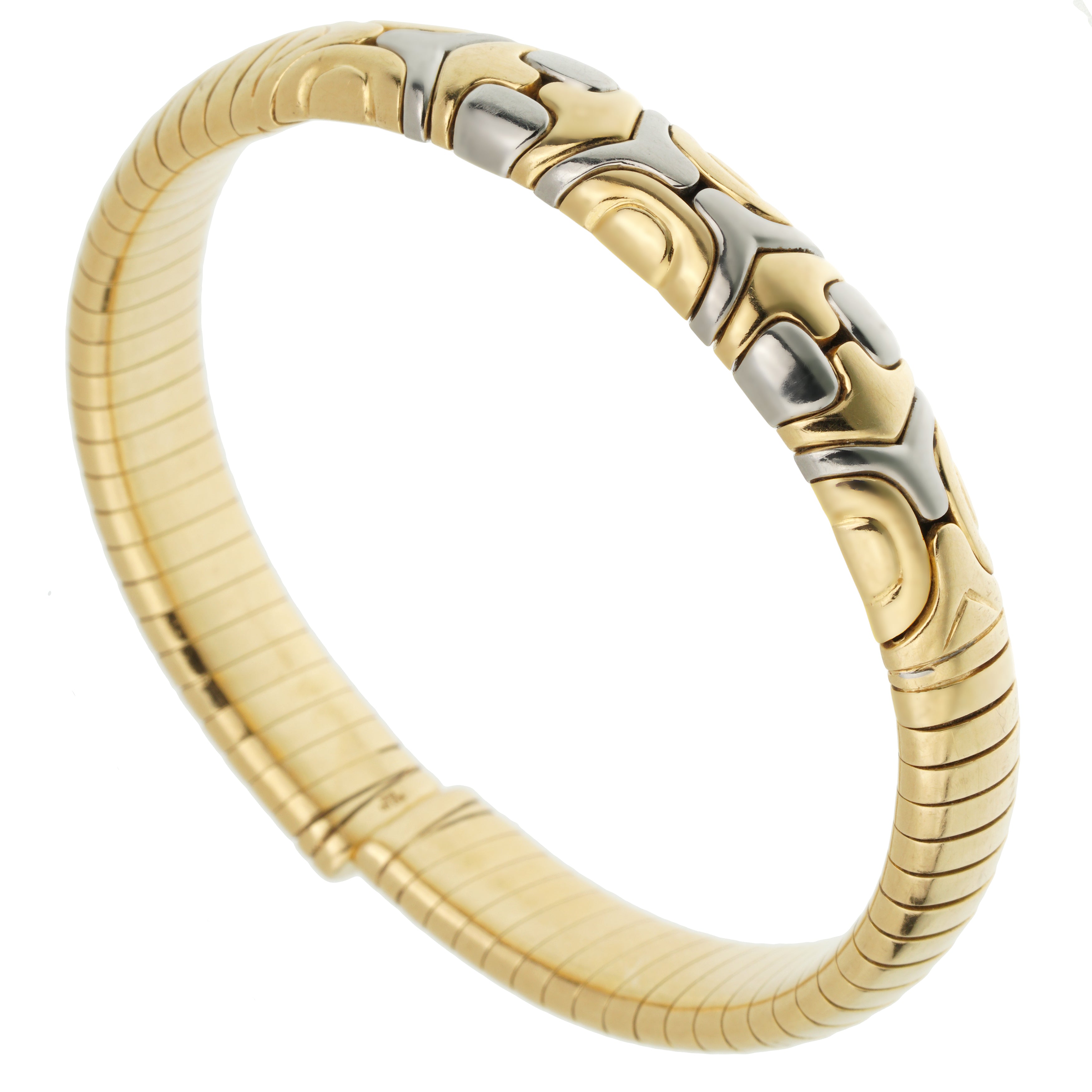 Bvlgari Vintage Alveare Yellow Gold Cuff Bangle Bracelet – Opulent Jewelers