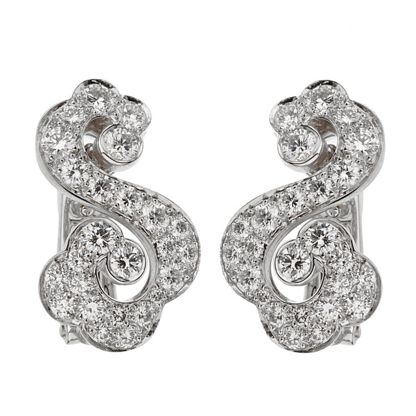 Louis Vuitton Diamond Stud Earrings - 18K White Gold Stud, Earrings -  LOU276584