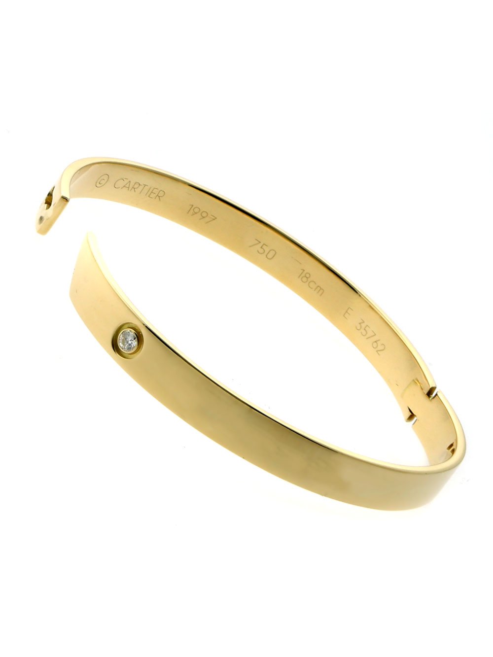 Cartier Gold Anniversary Diamond Bangle Bracelet – Opulent Jewelers