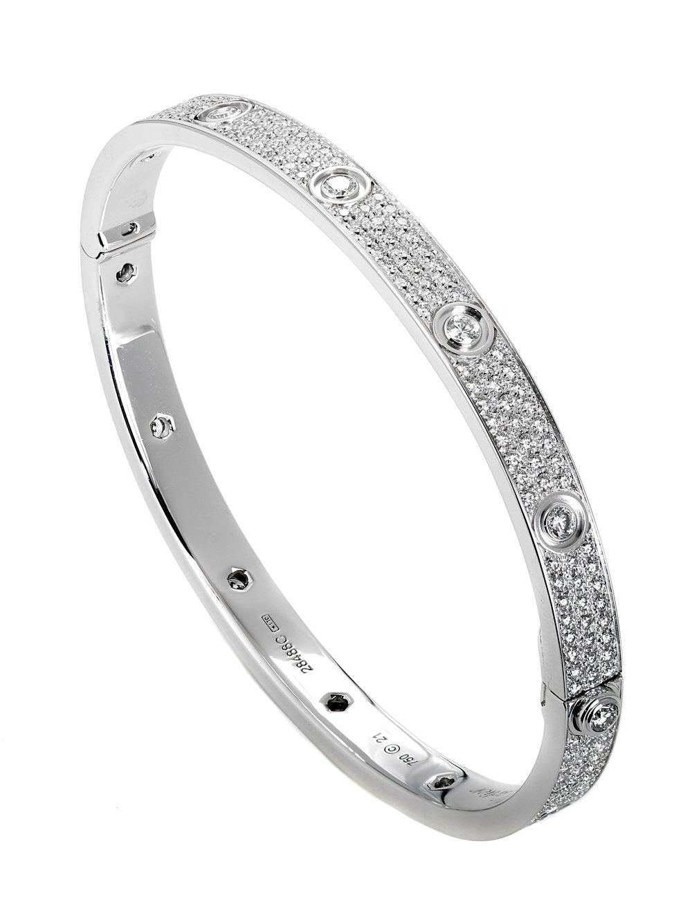 Cartier Love Diamond Pave Bangle Bracelet – Opulent Jewelers