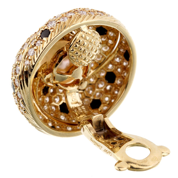 Louis Vuitton Charm and Pearl Yellow Gold Hoop Earrings – Opulent Jewelers