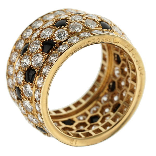 Cartier Maillon Panthére Diamond 18KYG Band Ring Size 52 (US 6