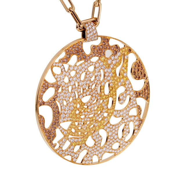 Louis Vuitton Flower White Gold Pendant Leather Necklace – Opulent Jewelers