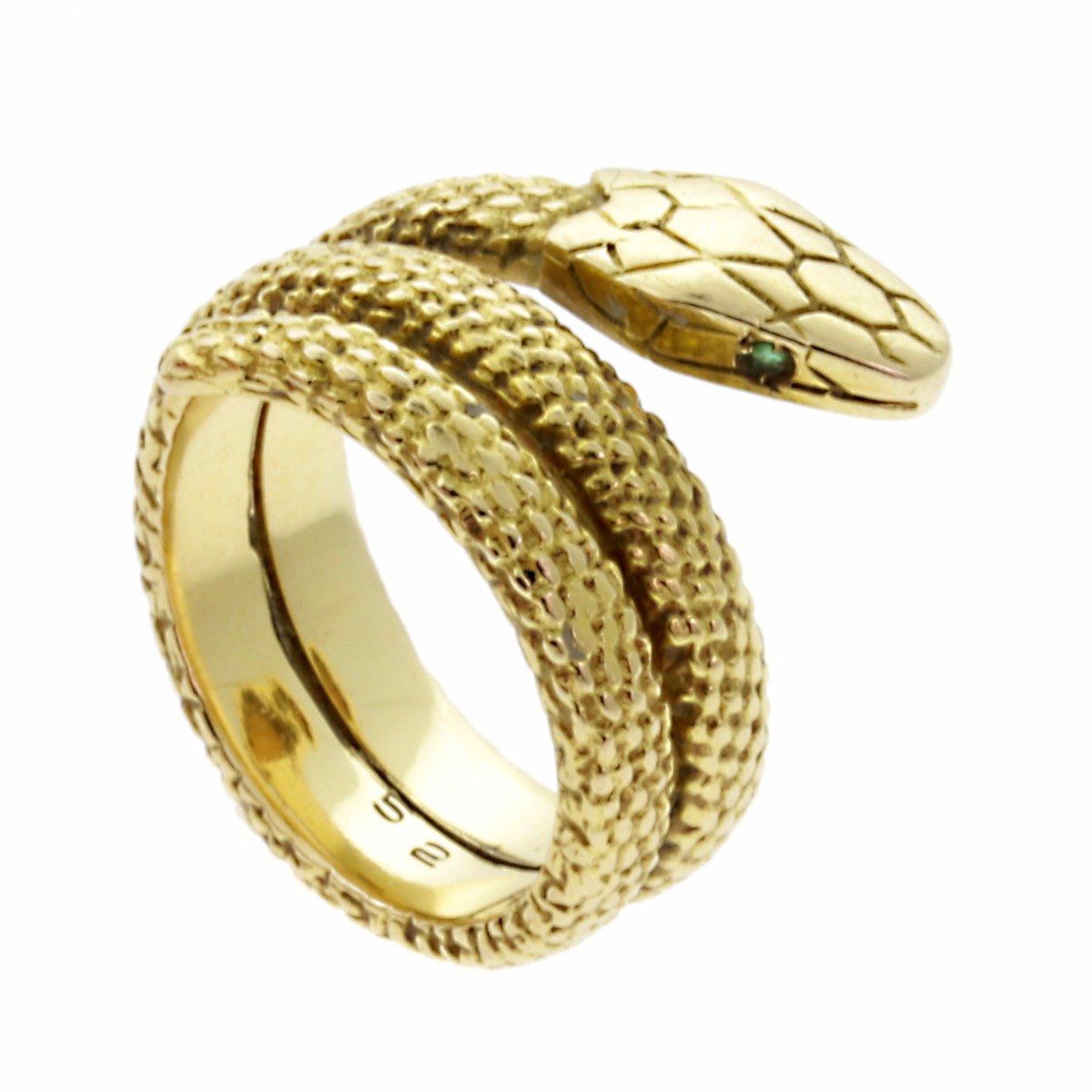 Cartier Snake Emerald Gold Ring – Opulent Jewelers