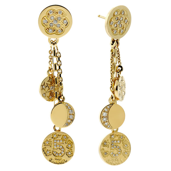 Louis Vuitton Charm and Pearl Yellow Gold Hoop Earrings – Opulent Jewelers