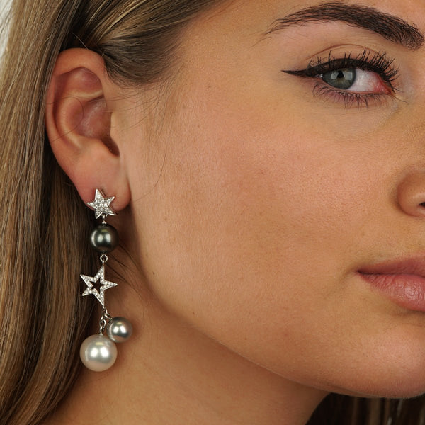 Chanel Comete 18K White Gold & Diamond Star Stud Earrings-DEOCF3907 - Hyde  Park Jewelers