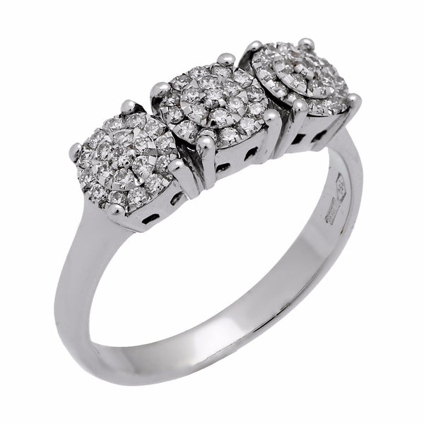 Cartier Double C Diamond White Gold Ring