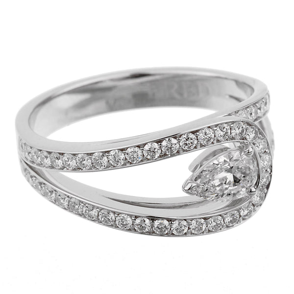 Louis Vuitton Empreinte Full Diamond White Gold Ring – Opulent Jewelers