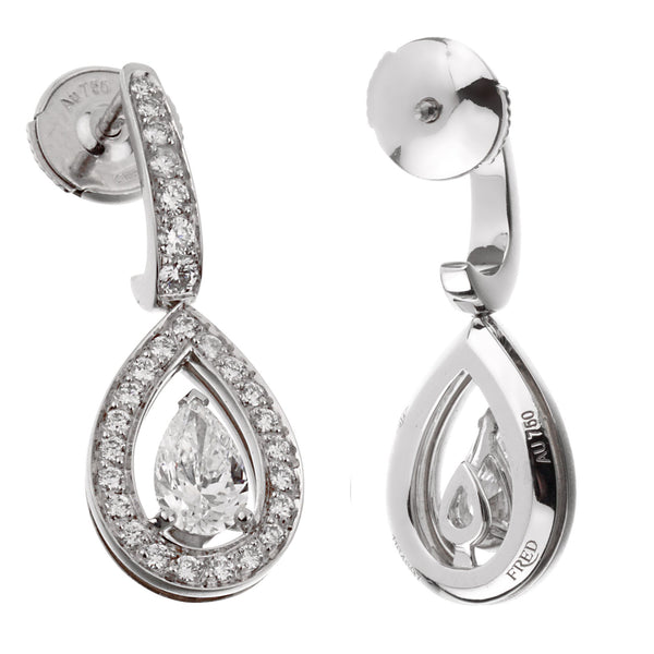 Louis Vuitton Diamond White Gold Earrings – Opulent Jewelers