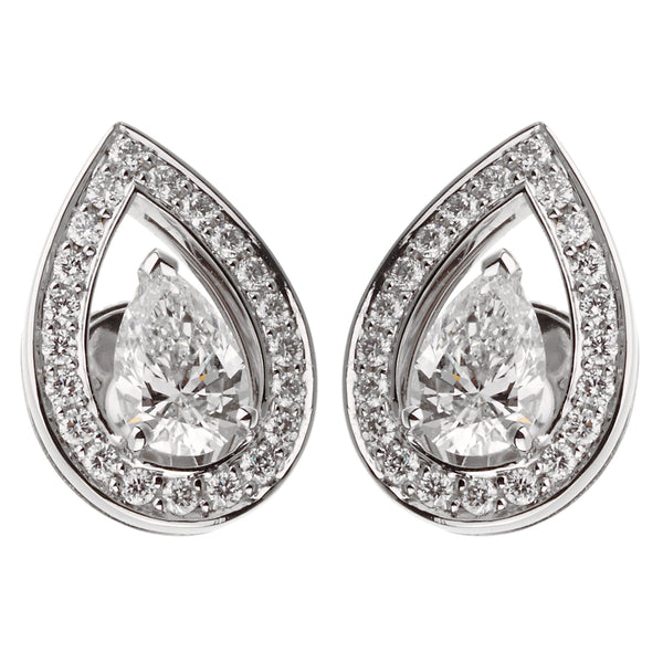 Louis Vuitton Diamond White Gold Hoop Earrings – Opulent Jewelers