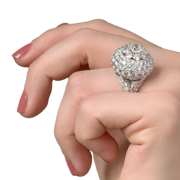 Louis Vuitton Diamond White Gold Ring – Opulent Jewelers