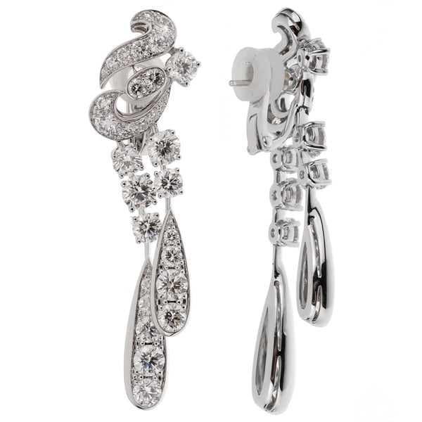 Louis Vuitton Diamond White Gold Hoop Earrings – Opulent Jewelers