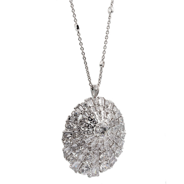 Graff Sapphire Snowflake Diamond Necklace