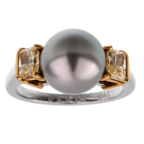 Louis Vuitton Gold And Cultured Pearl Charm Monogram Cocktail Ring