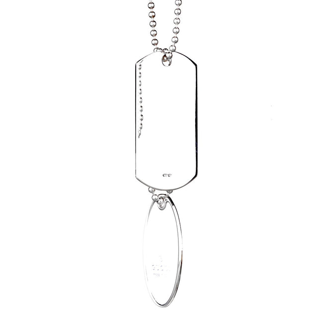 Dog Tag Silver Necklace – Opulent