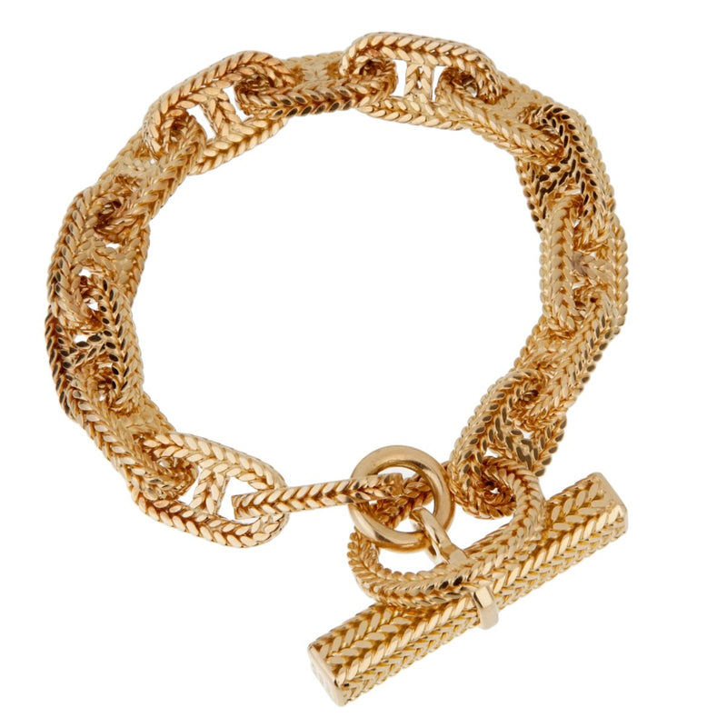 Hermes Chaine D'Ancre Yellow Gold Bracelet – Opulent Jewelers